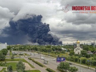 FOTO: Moskow Membara, Drone Ukraina Bombardir Kilang Minyak